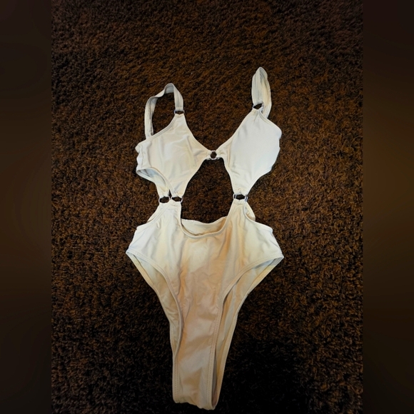 None Other - White Cutout Swimsuit